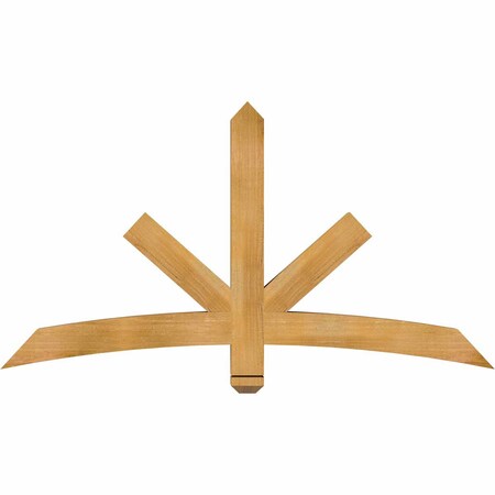 Ekena Millwork Alberta Rough Sawn Timber Gable Bracket, Western Red Cedar, 60"W x 32"H x 4"D x 4"F, 13/12 Pitch GBW060X32X0404ALB00RWR